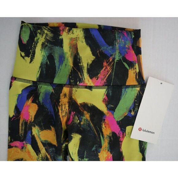 Lululemon Women's Sz 2 Black Multi Wunder Train High Rise Crop 23” Leggings - Picture 6 of 13
